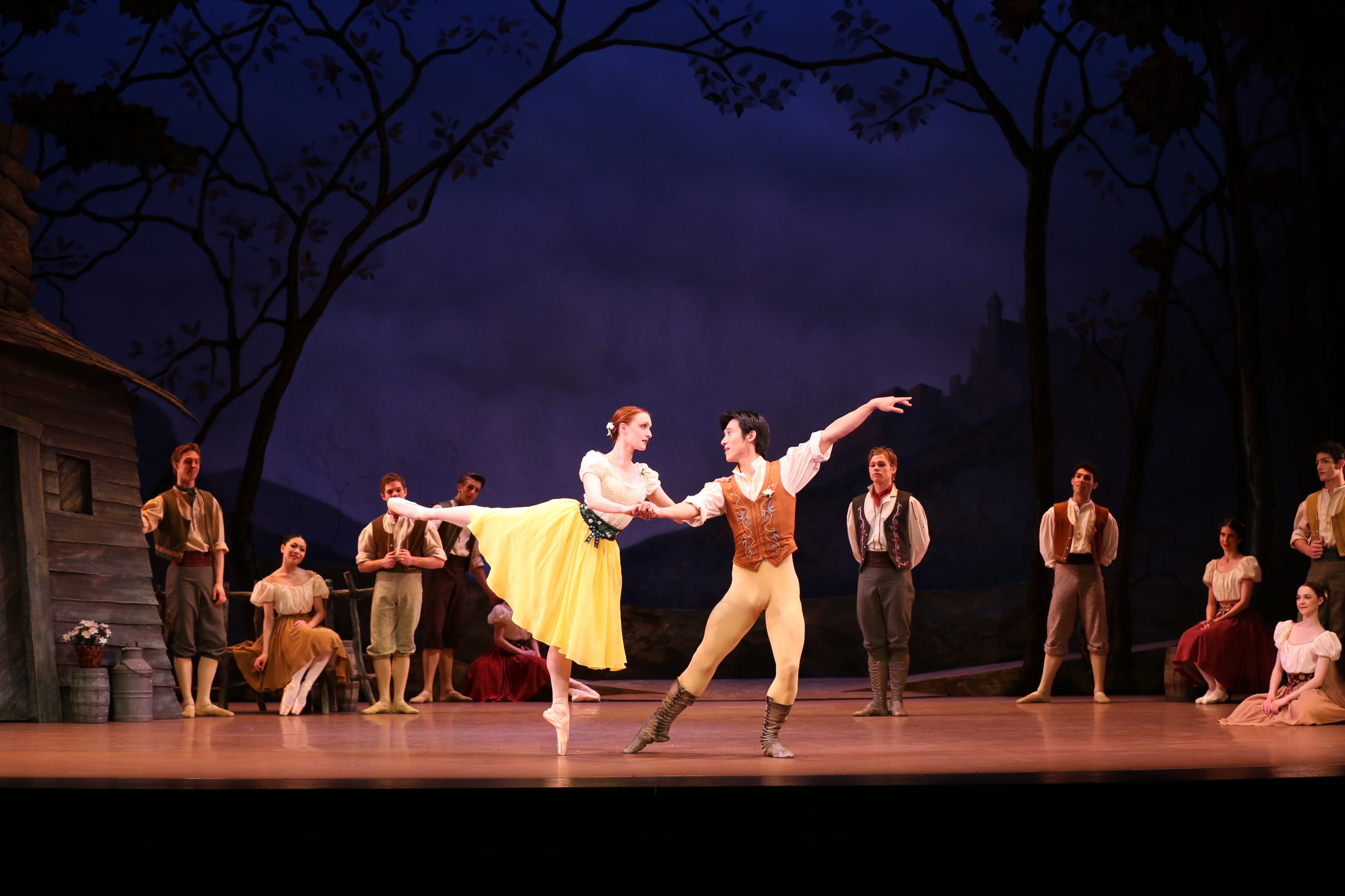 Giselle performance with two characters main stage.